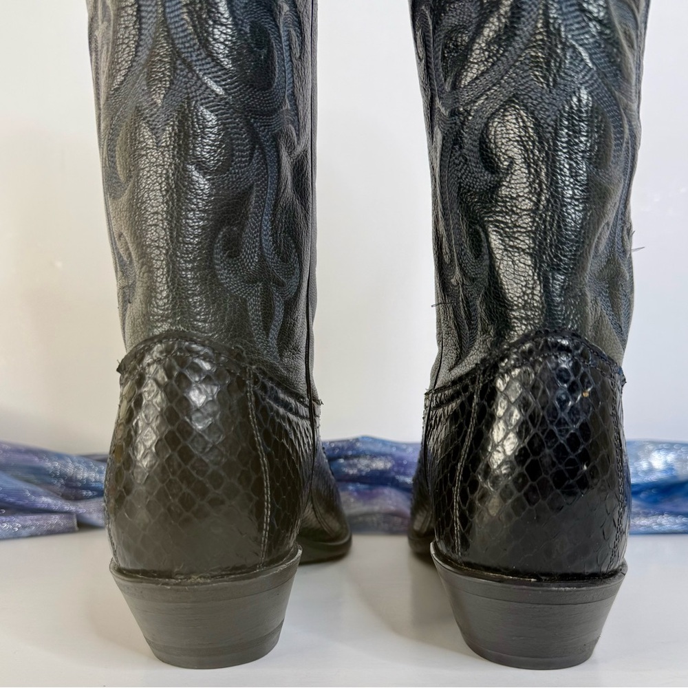 Tony Lama Exotic Leather/Snakeskin Western Boots Womens 8.5M - Picture 6 of 14